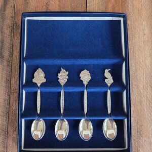 NORTH DAKOTA State Centennial Collector Spoon Set Silverplated 1889-1989 Holland